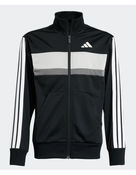 Adidas Essentials Tiberio 3-Streifen Trainingsanzug für Unisex - Schwarz/Grau