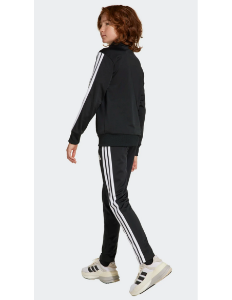 Tuta Unisex Adidas Essentials Tiberio 3-Stripes - Nero/Grigio