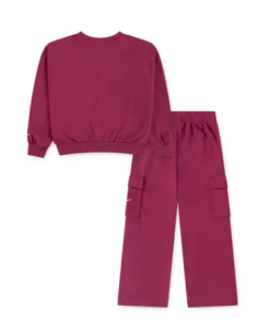 Nike Cargo French Terry Trainingsanzug für Mädchen - Fuchsia 2