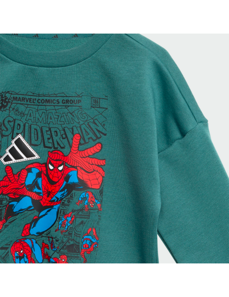 Adidas Marvel Spider-Man Kids Tracksuit - Green/Black