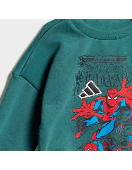 Tuta Bambino Adidas Marvel Spider-Man - Verde/Nero