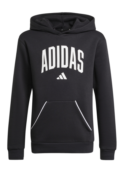 Felpa Adidas Ragazzo Essentials Collegiate Typography - Nero