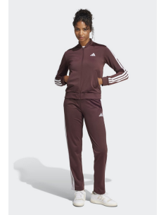 Adidas Essential 3-Streifen Damen Trainingsanzug - Bordeaux
