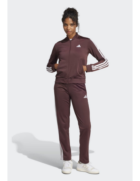 Adidas Essential 3-Streifen Damen Trainingsanzug - Bordeaux