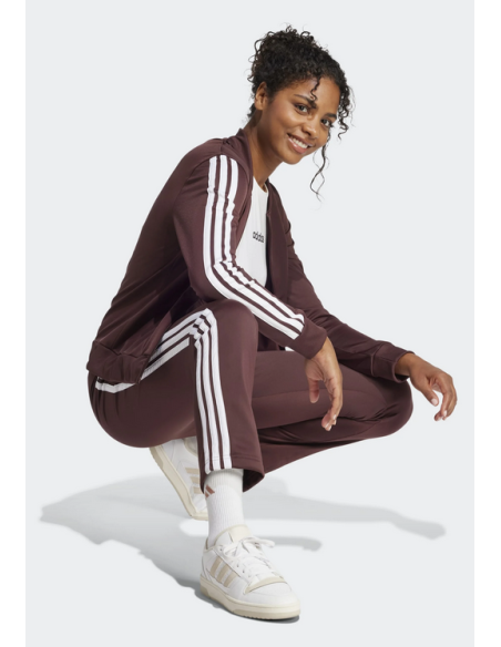 Survêtement Adidas Essential 3-Stripes pour femme - Bordeaux