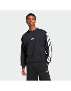 Felpa Uomo Adidas Essentials 3-Stripes - Nero