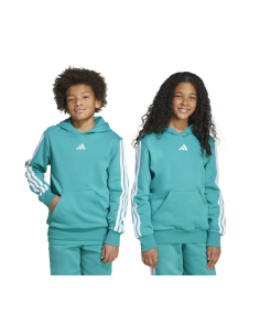 Felpa Unisex Adidas Essentials 3-Stripes Fleece - Verde