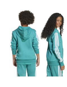 Felpa Unisex Adidas Essentials 3-Stripes Fleece - Verde 2
