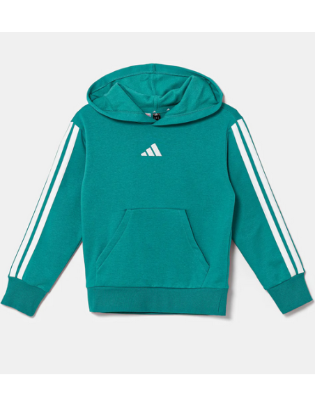 Sudadera unisex de forro polar Adidas Essentials 3-Stripes - Verde