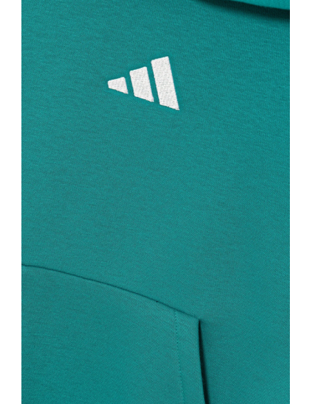 Felpa Unisex Adidas Essentials 3-Stripes Fleece - Verde