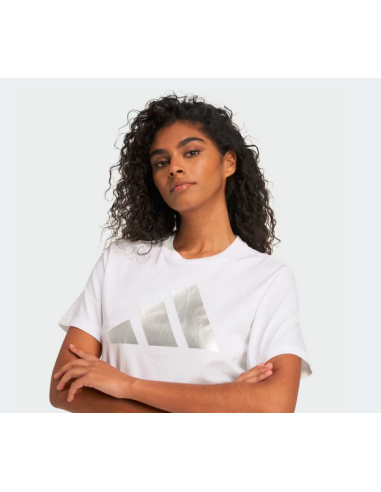 Camiseta con gráfico metálico navideño de...