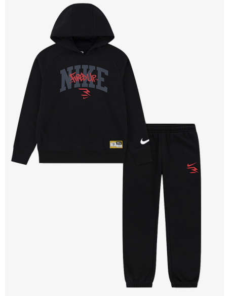 Tuta Ragazzo Nike Fired up - Nero