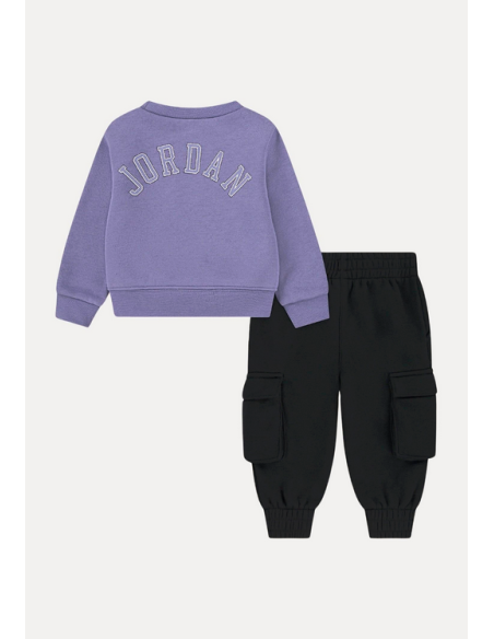 Chándal Jordan Crew para niña - Morado/Negro