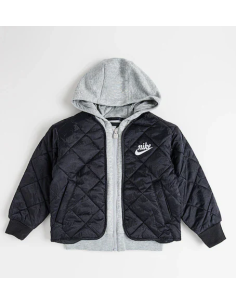 Chaqueta acolchada con capucha Nike - Negro/Gris