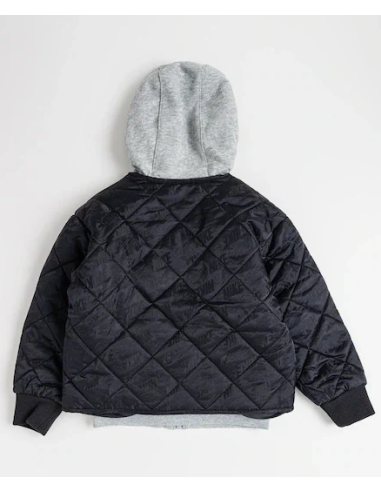 Giacca Trapuntata con Cappuccio Nike - Nero/Grigio
