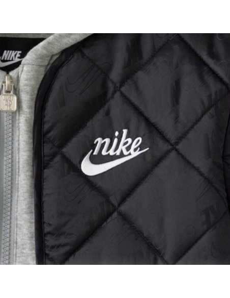 Chaqueta acolchada con capucha Nike - Negro/Gris