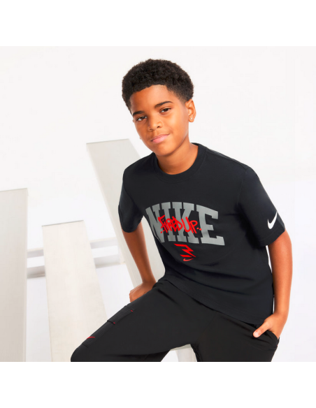 T-Shirt Ragazzo Nike Graffiti Tag Lockup Tee - Nero