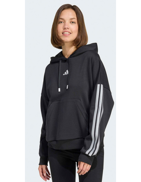 Sudadera Adidas Sportswear Essentials 3-Stripes para mujer - Negra