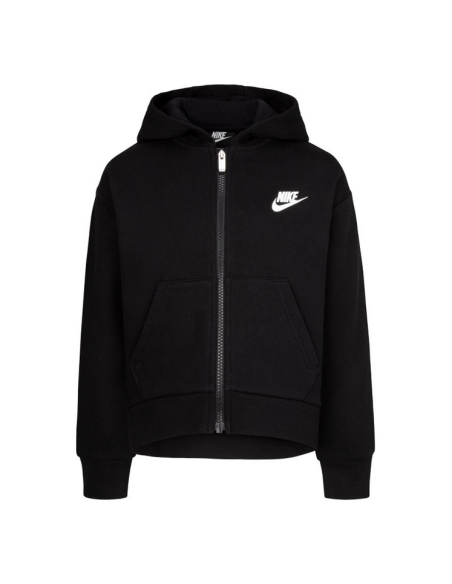 Sweat-shirt Nike Sportswear Club Fleece High Low pour fille - Noir