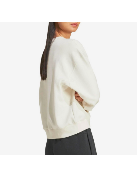 Sudadera holgada de polar Adidas para mujer - Blanco