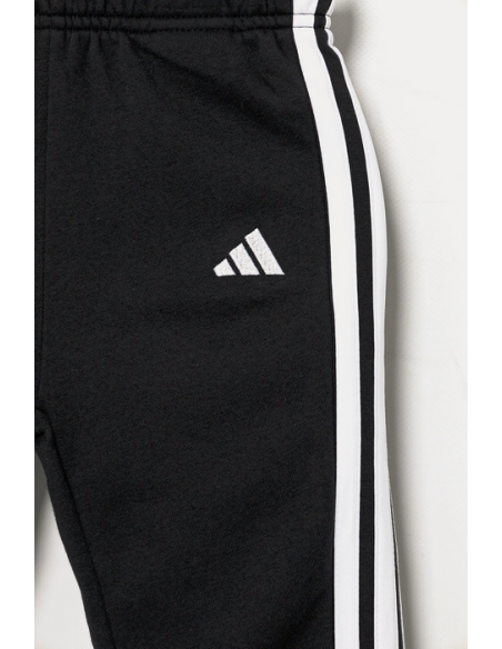 Adidas 3-Streifen Kinder Trainingsanzug - Schwarz/Weiß