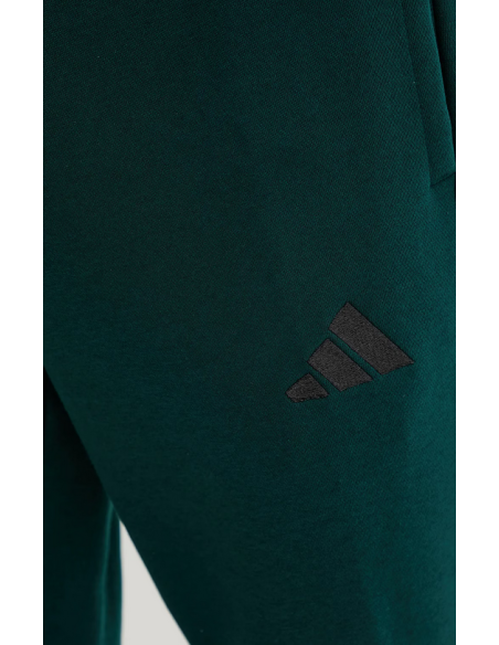 Adidas Men's Fleece Colorblock Hooded Tracksuit - Green/Black