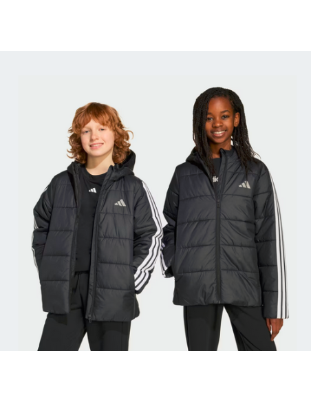 Giubbotto Unisex Adidas Essentials 3-Stripes - Nero/Bianco
