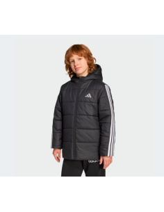 Chaqueta unisex Adidas Essentials 3 rayas - Negro/Blanco 2