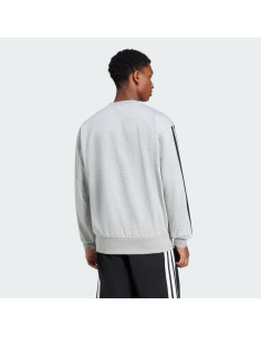 Adidas Essentials 3-Stripes Men's Sweatshirt - Grey/Black 2