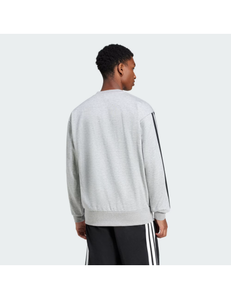Sudadera Adidas Essentials 3-Stripes para hombre - Gris/Negro