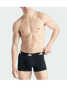 Tre Boxer Uomo Adidas Active Flex Cotton - Nero