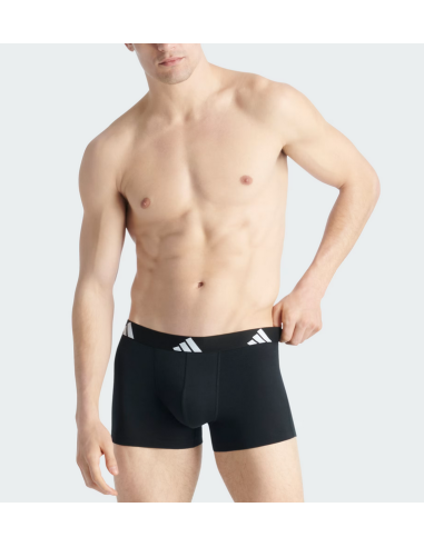 Tre Boxer Uomo Adidas Active Flex Cotton - Nero