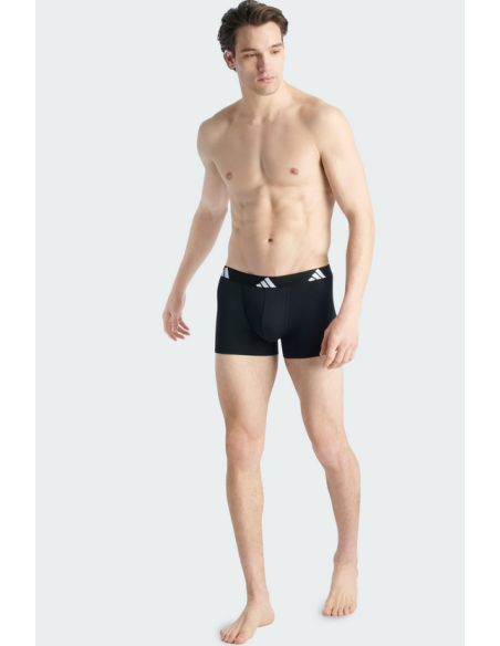 Tres calzoncillos bóxer Adidas Active Flex de algodón para hombre - Negro