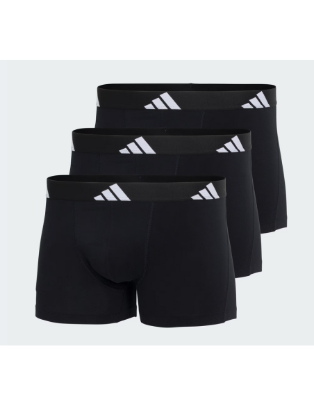 Tre Boxer Uomo Adidas Active Flex Cotton - Nero