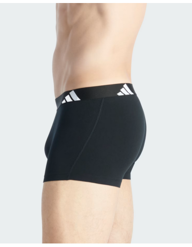 Tre Boxer Uomo Adidas Active Flex Cotton - Nero