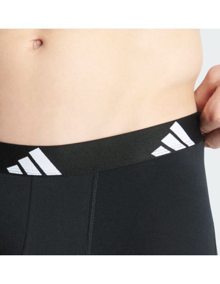 Tre Boxer Uomo Adidas Active Flex Cotton - Nero/Grigio/Bianco