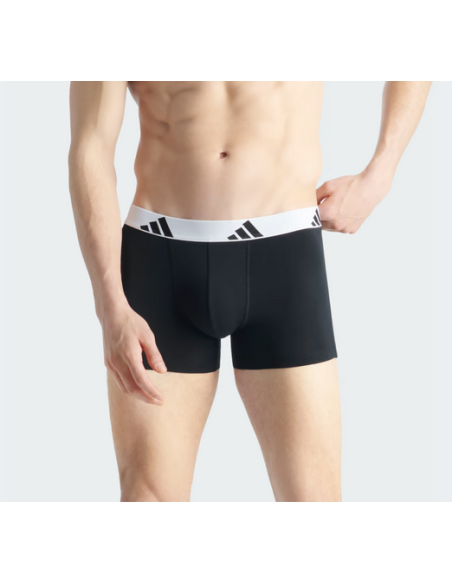 Tre Boxer Uomo Adidas Active Flex Cotton - Nero