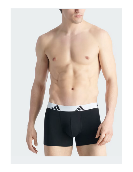 Tre Boxer Uomo Adidas Active Flex Cotton - Nero