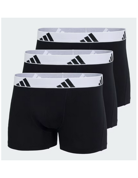 Tre Boxer Uomo Adidas Active Flex Cotton - Nero