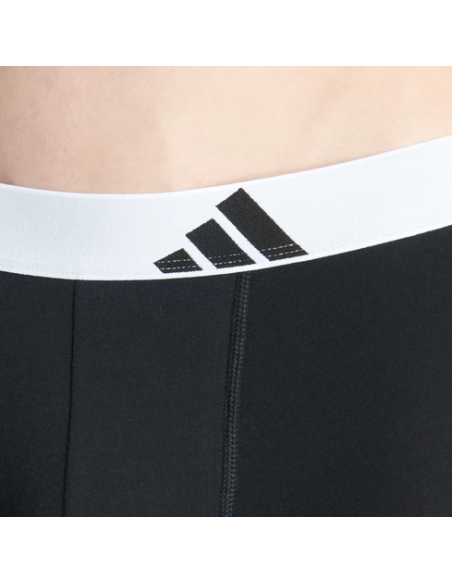 Tre Boxer Uomo Adidas Active Flex Cotton - Nero