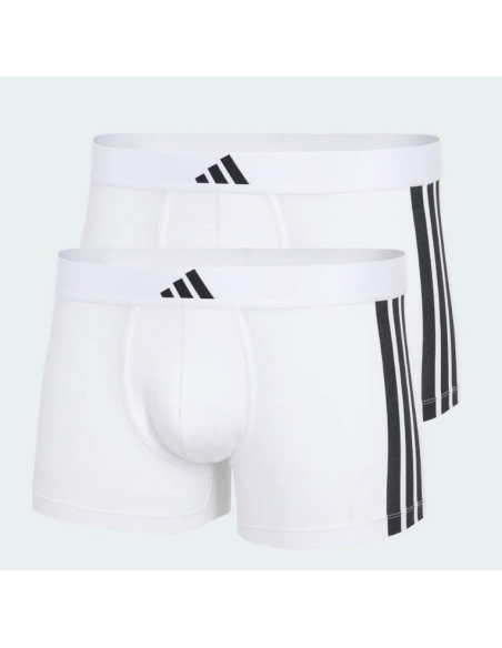 Due Boxer Uomo Adidas Active Flex Cotton - Bianco