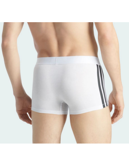 Dos calzoncillos bóxer Adidas Active Flex de algodón para hombre - Blanco