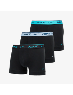 Trois boxers Nike Everyday en coton stretch - Noir/Sky blue