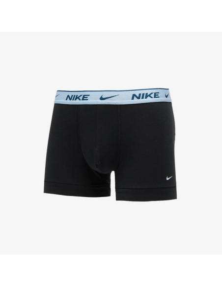 Tre Boxer Nike Everyday Cotton Stretch - Nero/Azzurro