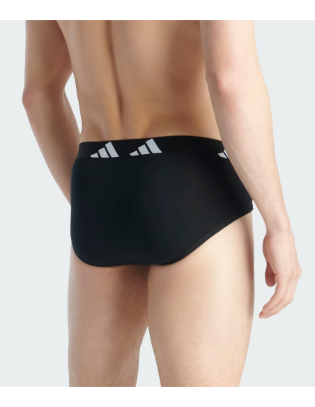 Tre Slip Uomo Adidas Active Flex Cotton - Nero