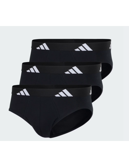 Three Adidas Active Flex Cotton Men's Briefs - Black