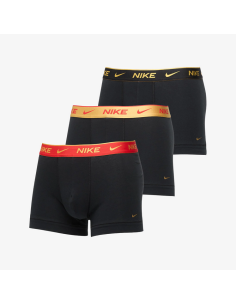Tre Boxer Nike Everyday Cotton Stretch - Nero/Rosso/Giallo