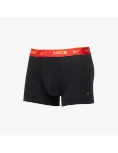 Three Nike Everyday Cotton Stretch Boxers - Black/Red/Yellow 2