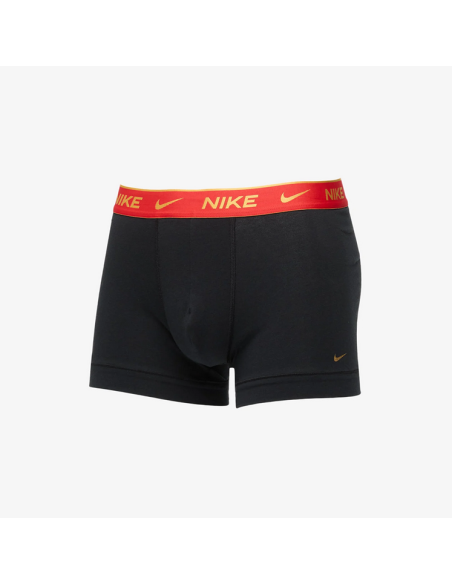 Tre Boxer Nike Everyday Cotton Stretch - Nero/Rosso/Giallo