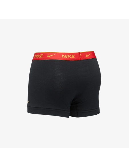 Three Nike Everyday Cotton Stretch Boxers - Black/Red/Yellow
